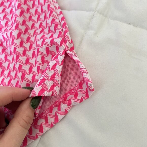 NiVO Golf Tennis Hike Walk Shorts Womens Medium M Pink White Geometric Gym Yoga - Picture 3 of 8